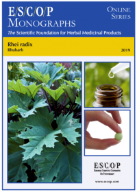ESCOP monographs The Scientific Foundation for Herbal Medicinal Products. Online series. Rhei radix (Rhubarb). Exeter: ESCOP; 2019.