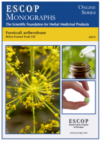 ESCOP monographs The Scientific Foundation for Herbal Medicinal Products. Online series. Foeniculi aetheroleum (Bitter-fennel fruit oil). Exeter (UK): ESCOP; 2019.