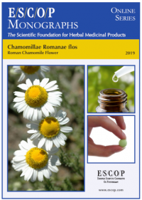 ESCOP monographs The Scientific Foundation for Herbal Medicinal Products. Online series. Chamomillae romanae flos (Roman chamomile flower). Exeter: ESCOP; 2019.