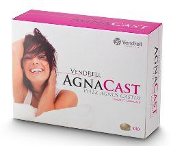 VenPharma Agnacast. 90 comprimidos. Cada comprimido contiene 300 mg de polvo de fruto de Sauzgatillo (<i>Vitex agnus-castus</i>). Excipientes: carbonato de magnesio, estearato de magnesio.