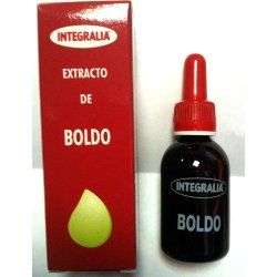 Boldo Extracto Estuche y Frasco, tapón cuentagotas con 50 mL. 60 gotas aportan Boldo Extracto hidroalcohólico 1,8 mL. 