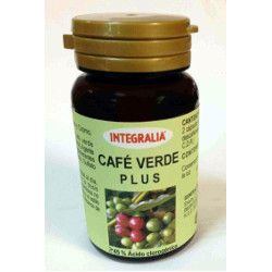 Café Verde Plus. Estuche y Blister con 60 cápsulas. 2 cápsulas aportan  Extracto de Café verde descafeinado (≤45% ácido clorogénico) 400 mg, Cromo 40 µg (100% CDR).