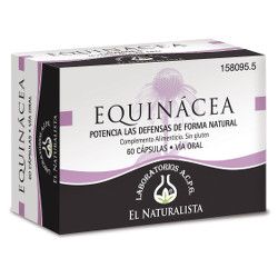 Equinacea. Estuches conteniendo 60 cápsulas en blíster. Composición por cápsula: 325 mg de raíz de Equinacea purpúrea y 25 mg de Vitamina C. CN: 158095.5.