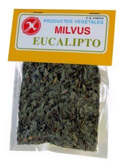 Eucalipto Milvus. Trociscos, en sobres termosoldables de 40 g (<i>Eucalyptus globulus</i> - hojas 100%). CN: 210914.8