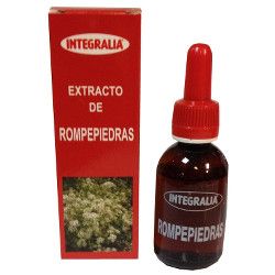 Rompepiedras Extracto. Estuche y Frasco, tapón cuentagotas con 50 mL. 60 gotas aportan 1,8 mL de extracto hidroalcohólico de Rompepiedras.