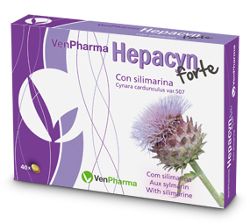 VenPharma Hepacyn Forte. Envase con 40 perlas de 708 mg. Cada cápsula contiene 500 mg de aceite de semillas de Cynara var. 507 (<i>Cynara cardunculus</i> L.) y 7,5 mg de vitamina E. Cada perla contiene 98% de ácidos grasos esenciales y 138 microgramos de silimarina. 