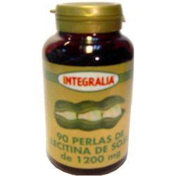 Lecitina de Soja IP Perlas 1200 mg. Bote con 90 perlas. 4 perlas aportan Lecitina de Soja 4,8 g.