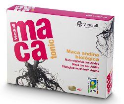 VenPharma Macatonic. 90 comprimidos. Cada comprimido contiene 500 mg de polvo de raíz de Maca (<i>Lepidium meyenii</i>) (raíces) de cultivo biológico.