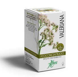 Valeriana Concentrado Total (<i>Valeriana officinalis</i>). 50 cápsulas de 500 mg cada una, en las que se combina el extracto liofilizado o criosecado y el polvo de granulometría fina.