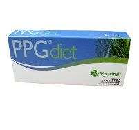 PPG Diet. Envase con 30 comprimidos. Cada comprimido contiene extracto de cera de la Caña de azúcar (<i>Saccharum officinarum</i>), con 5 mg de policosanol. Excipientes: lactosa, almidón de maíz, sacarosa, gelatina, E-132.