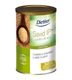 Savid IP. Bote con 400 g de Lecitina de soja pura (no GMO).