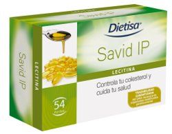 Savid IP Perlas. Estuche con 54 perlas. Lecitina de soja IP, aceite de cártamo y B-Sitosterol.
