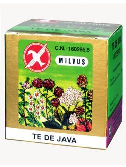 Té de Java -Ortosifón- Milvus. Envase con 10 filtros de 1,200 g/filtro (<i>Orthosiphon stamineus</i> -hojas- 100%). CN: 160285.5