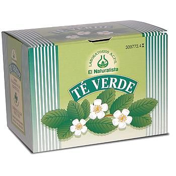 Té verde. 1,6 g de Té verde (<i>Camellia sinensis</i>). Estuches conteniendo 20 bolsitas de filtro. CN: 309773.4.