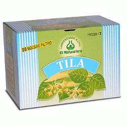 Tila. Estuches de 10 bolsitas filtro (CN: 167130.1) y de 20 filtros (CN 161228.4), conteniendo 1,2 g de Tila (<i>Tilia  platyphyllos</i>). 