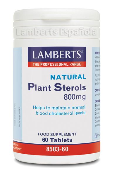 Esteroles Vegetales 800 mg. Envase con 60 tabletas. Cada tableta proporciona 800 mg de esteroles vegetales (aportando hasta un 80% de beta-sitosteroles). Complemento alimenticio. 