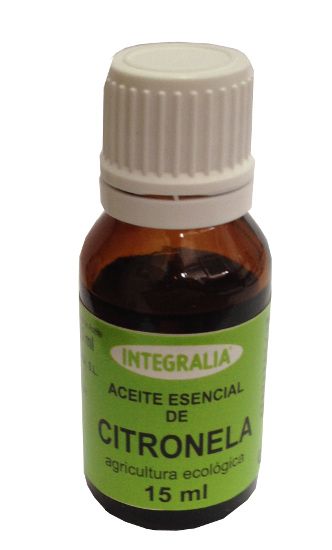 Aceite Esencial de Citronela Integralia Ecológico (<i>Cymbopogon nardus</i> L., parte aérea). 15 mL. Complemento alimenticio.