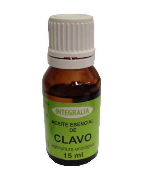 Aceite Esencial de Clavo Integralia Ecológico  (<i>Syzygium aromaticum</i> L., botón floral). 15 mL. Complemento alimenticio.