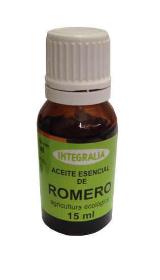 Aceite Esencial de Romero Integralia Ecológico (<i>Rosmarinus oficcinalis</i> L., hoja). 15 mL. Complemento alimenticio.