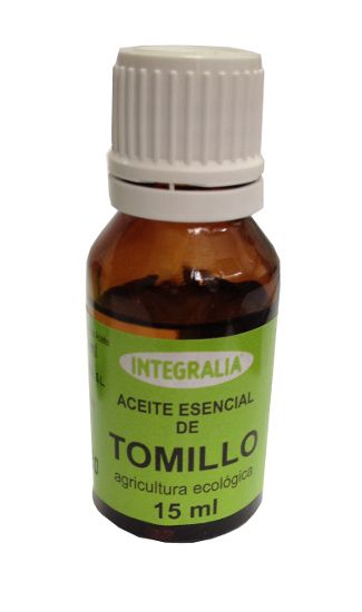 Aceite Esencial de Tomillo Integralia Ecológico (<i>Thymus vulgaris</i> L., flor). 15 mL. Complemento alñimenticio.