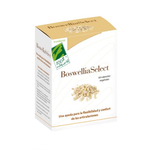 BoswelliaSelect. Cada cápsula contiene: 250 mg de fitosoma de resina de <i>Boswellia serrata</i> (Casperome<sup>®</sup>) estandarizado en: ácidos terpénicos (62,5 mg), de los cuales ácido beta-boswélico 25 mg; lecitina de girasol 75 mg. Caja de 60 cápsulas vegetales, en blíster. CN: 183060.9. Complemento alimenticio.