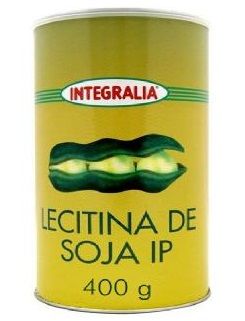 Lecitina de Soja Integralia Botes de 400 g y 500 g. Identidad Preservada significa que está certificada desde la soja hasta el producto acabado, para garantizar la ausencia de elementos modificados genéticamente (NO GMO).