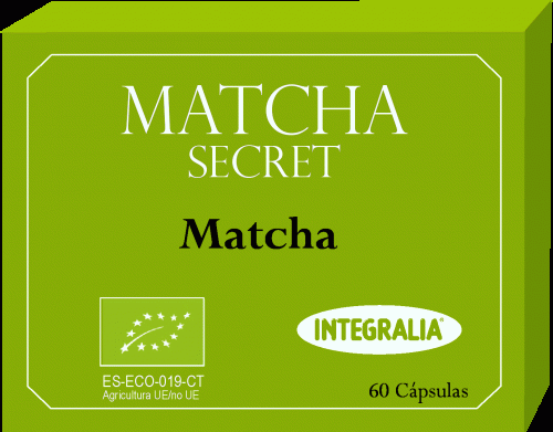 Matcha Ecológico 60 cápsulas. Ingredientes por dosis diaria: té matcha 1000 mg.