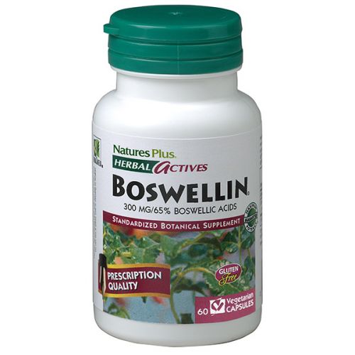Boswellin (<i>Boswellia serrata</i>, resina). 60 cápsulas. Ingredientes: Extracto de resina de (<i>Boswellia serrata</i> (valorado al 65% [195 mg] de ácidos boswélicos). Complemento alimenticio.
