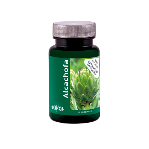 Alcachofa Complements. Frasco 100 comprimidos. 2/4 comprimidos contienen 300600mg E.S. Alcachofa (<i>Cynara scolymus</i>) titulado al 2,5% en ácido clorogénico. Aporte en ácido clorogénico: 7,5/15 mg.