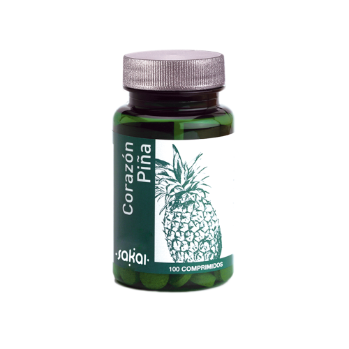 Corazón Piña Complements. Frasco 100 comprimidos. 1/ 2 comprimidos contienen 150/300 mg de E.S. de piña (<i>Ananas comosus</i>).