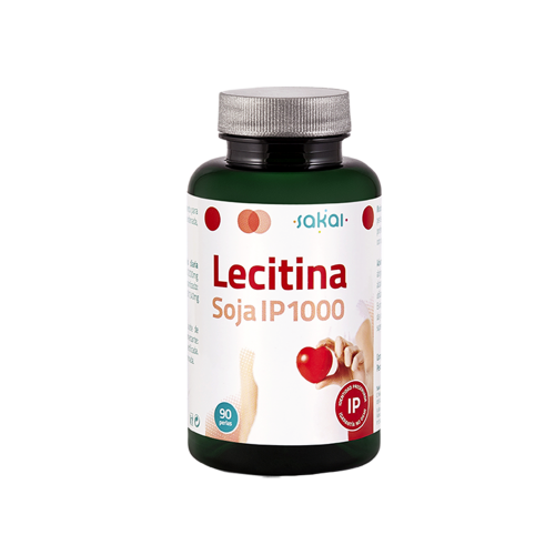 Lecitina Soja 1000 IP. Frasco de 90 perlas. 1/2 perlas contienen 1000/2000 mg de lecitina de soja IP (Identidad Preservada / Garantía no OGM) mín. 62% en fosfolípidos. Aporte en fosfolípidos: 620/1240 mg.