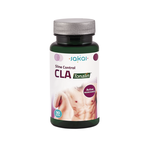 Sline Control CLA. Frasco 90 perlas. Composición: 4 perlas contienen 2000 mg aceite de Cártamo rico en CLA (80%).