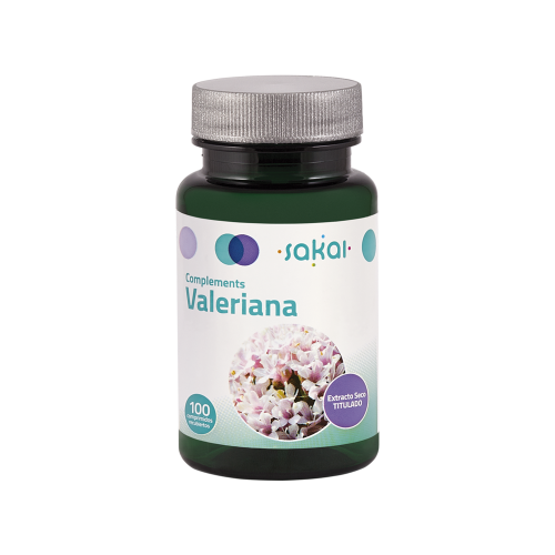 Valeriana comprimidos complements. Frasco de 100 comprimidos recubiertos. 2/4 comprimidos contienen 310/620mg de E.S. de valeriana (<i>Valeriana officinalis</i>) titulado al 0,30% en ácidos valerénicos. Aporte en ácidos valerénicos: 0,93/1,86 mg. Los comprimidos recubiertos evitan el intenso olor característico de la raíz de valeriana desecada y facilitan su ingesta.