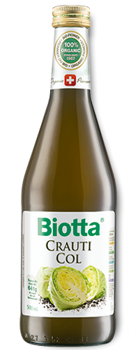Biotta Col fermentada. Botella 500 mL. Jugo de Col blanca fermentada 