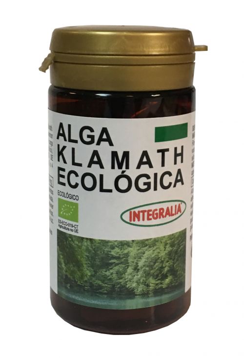 Alga Klamath Ecológica. Bote con 60 cápsulas. 4 cápsulas aportan 1.600 mg de alga Klamath.