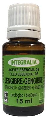 Aceite esencial de Jengibre Integralia Ecológico Quimiotipo: germacreno D, alfa-zingibereno, beta-bisaboleno. 15 mL. Complemento alimenticio.