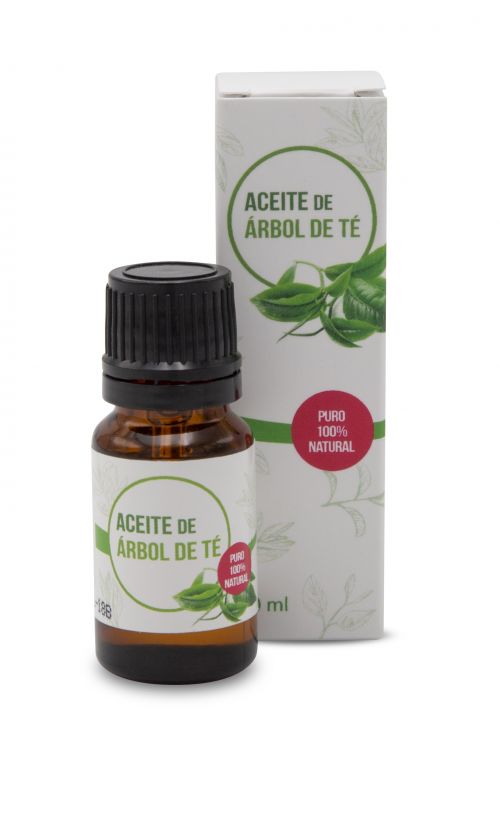 Aceite de arbol de té. Envase de cristal de 10 mL.