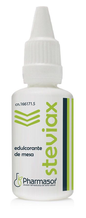 Steviax gotas. 30 mL. Humectante: glicerina, agua, edulcorante: glucósidos de esteviol (11%). CN: 166171.5.