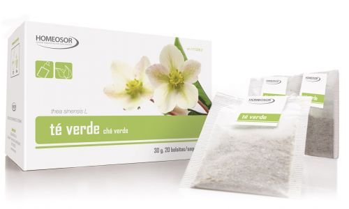 Té Verde Infusión Pharmasor. 20 bolsas filtro. <i>Thea sinensis</i> L. (sumidad florida) 100%. CN: 171329.2.