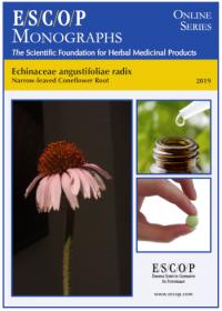 ESCOP monographs The Scientific Foundation for Herbal Medicinal Products. Online series. Echinaceae angustifoliae radix (Narrow-leaved coneflower root). Exeter: ESCOP; 2019.