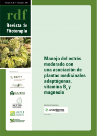 Manejo del estrés moderado con una asociación de plantas medicinales adaptógenas, vitamina B<sub>6</sub> y magnesio. Revista de Fitoterapia 2018; 18 (1): 23-33.