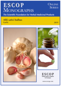 ESCOP monographs The Scientific Foundation for Herbal Medicinal Products. Online series. Allii sativi bulbus (Garlic). Exeter: ESCOP; 2019.