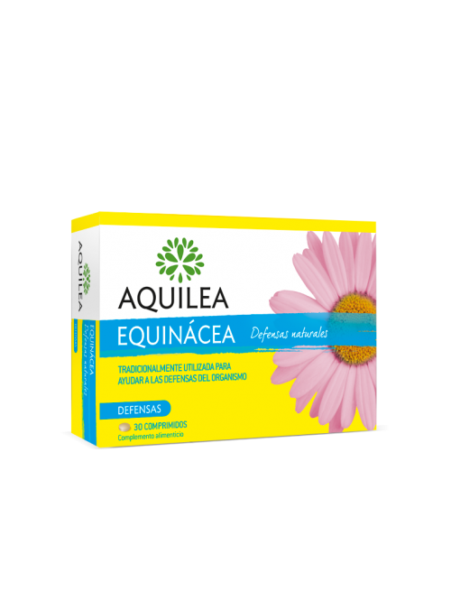 Aquilea Equinácea. Comprimidos con 400 mg Extracto seco (5:1) de <i>Echinacea purpurea</i>. Excipientes: celulosa microcristalina, hidroxipropilmetilcelulosa, esterato de magnesio, óxido de silicio. Frasco con 20 comprimidos. C.N.: 155596.