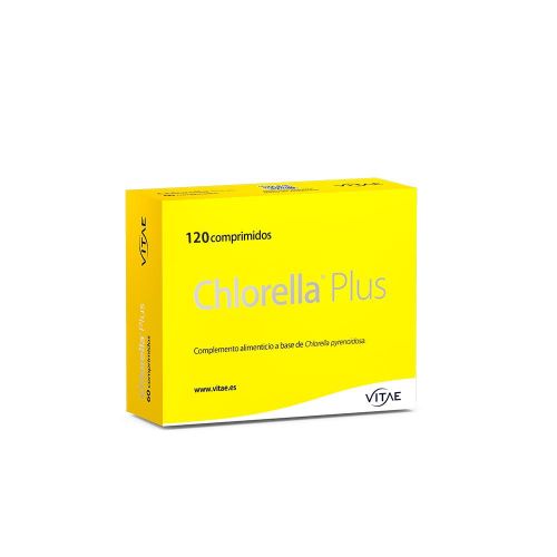 Chlorella Plus. Cada comprimido contiene 800 mg de <i>Chlorella pyrenoidosa</i> y 2,56 mg de Zinc. Envases de 60 comprimidos y de 120 comprimidos (CN: 151495.0).