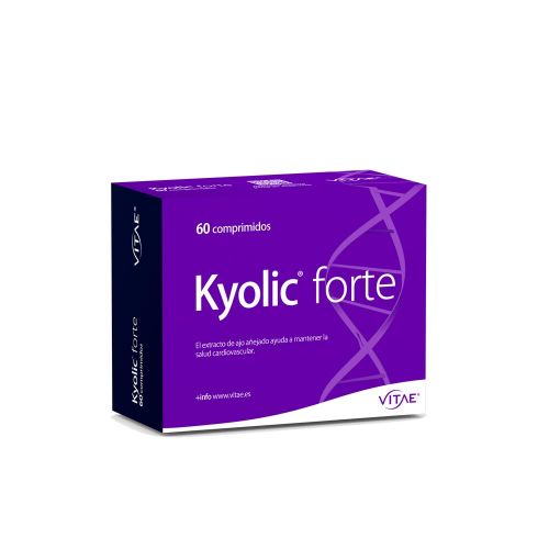 Kyolic Forte. Envases con 15 y 30 comprimidos. Cada comprimido contiene 1.000 mg de ajo añejado orgánico en polvo. Un comprimido equivale aproximadamente a 20 g de ajo crudo, es decir, media cabeza de ajos. Envases de 15 comprimidos (CN: 342194.2), 30 comprimidos (CN: 153530.6) y 60 comprimidos.