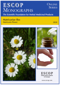 ESCOP monographs The Scientific Foundation for Herbal Medicinal Products. Online series. Matricaria flos (Matricaria flower). Exeter: ESCOP; 2020.