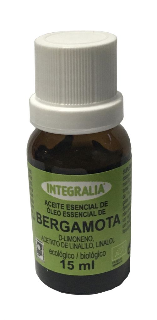 Aceite Esencial de Bergamota Integralia Ecológico (<i>Citrus bergamia</i> Risso & Poit, quimiotipo D-limoneno). 15 mL. Complemento alimenticio.