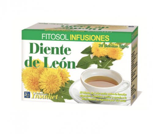 Fitosol Infusiones Diente de Laón (<i>(Taraxacum officinale</i>, raíz y parte aérea. 20 bolsitas filtro. Complemento alimenticio.