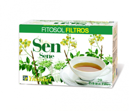 Fitosol Infusiones Sen. Sen polvo (<i>Cassia angustifolia</i> Vahl., hojas): 100%. 20 bolsitas filtro. Complemento alimenticio.