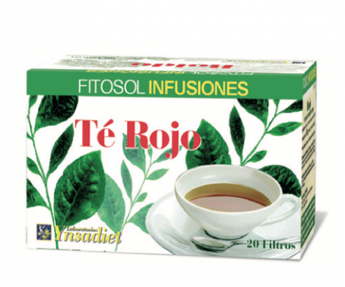 Fitosol Infusiones Té Rojo. Té rojo (<i>Camellia sinensis</i> L., hojas): 100%. 20 bolsitas filtro. Complemento alimenticio.